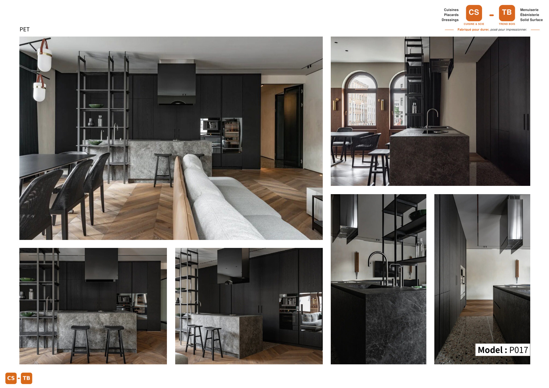 Cuisine P017 - Armoires de cuisine Trend Bois Maroc