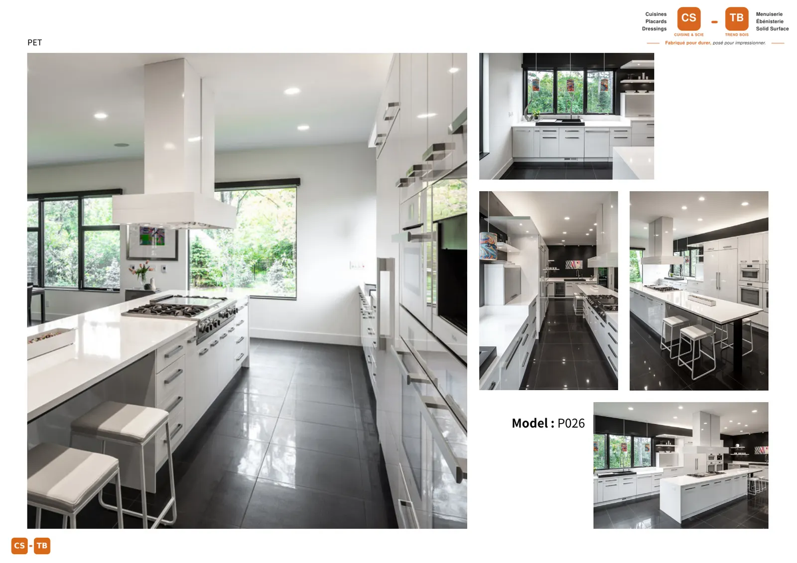 Cuisine P026 - Armoires de cuisine Trend Bois Maroc