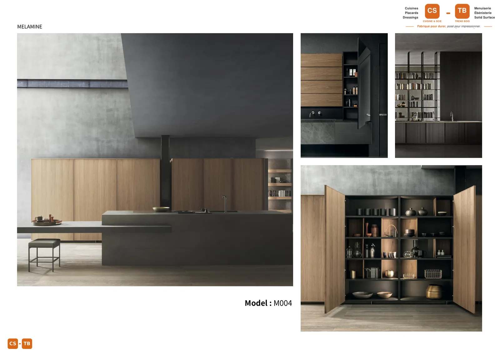 Cuisine M004 - Armoires de cuisine Trend Bois Maroc