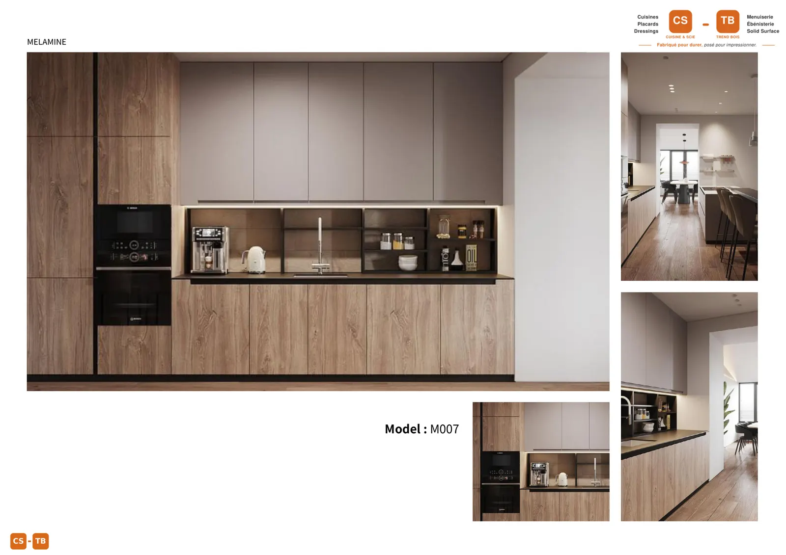 Cuisine M007 - Armoires de cuisine Trend Bois Maroc