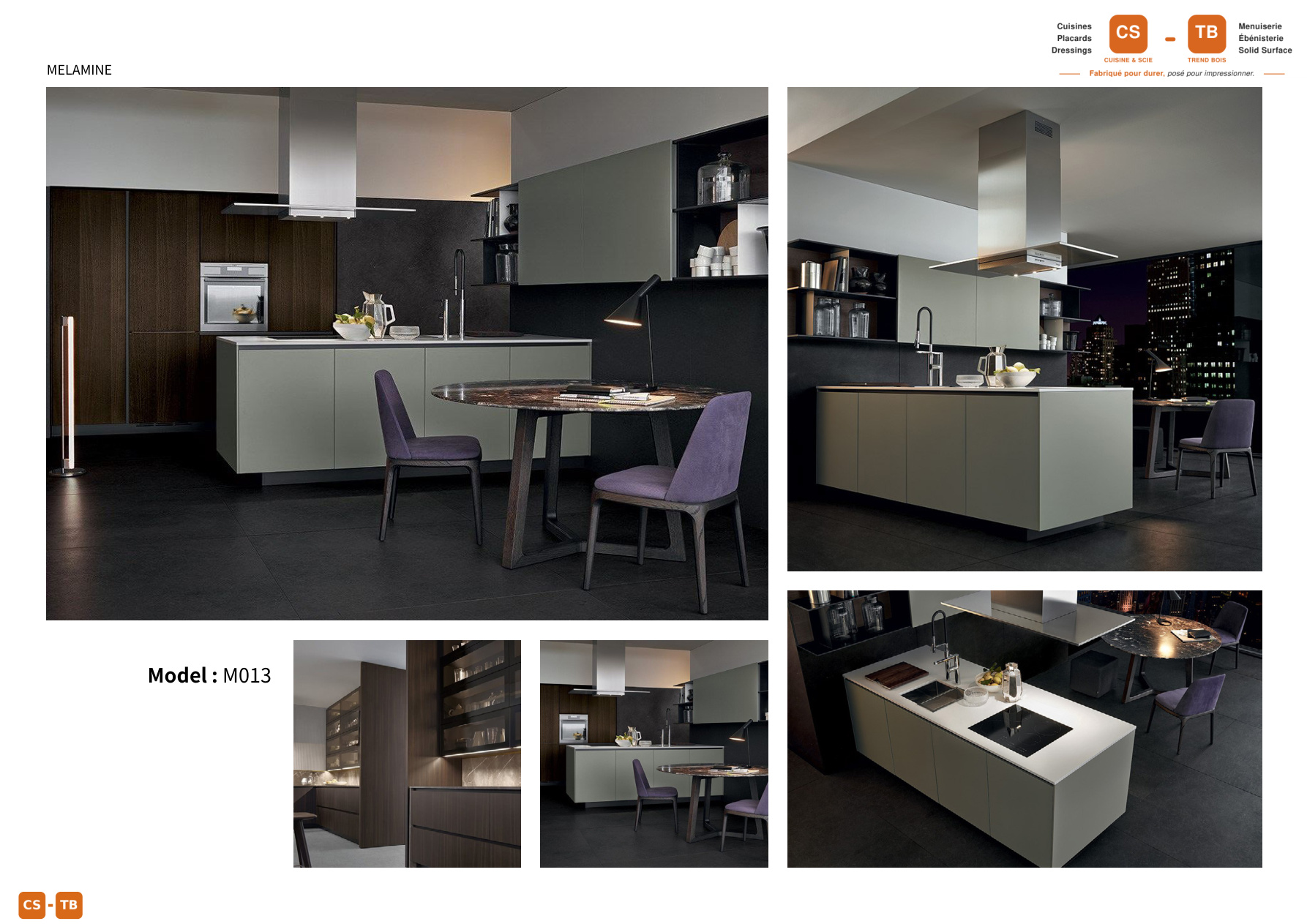 Cuisine M013 - Armoires de cuisine Trend Bois Maroc