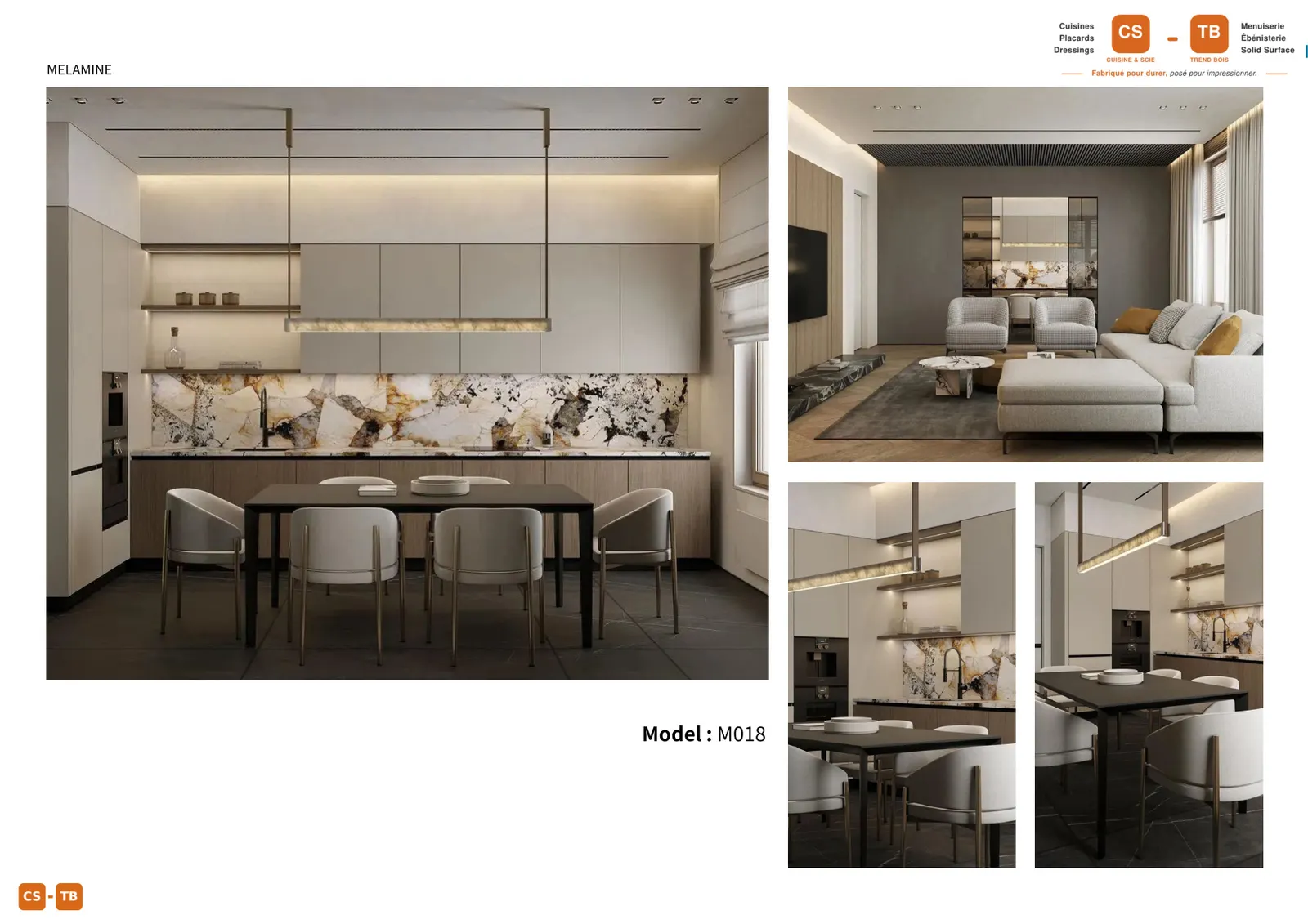 Cuisine M018 - Armoires de cuisine Trend Bois Maroc